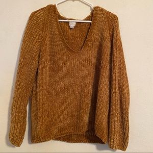 A New Day XL Mustard Yellow Chenille Sweater